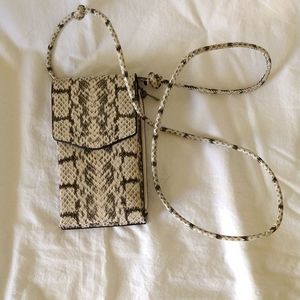 Snake skin phone purse